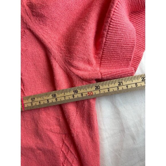 Kate Spade Live Colorfully Pink Textured Cropped Sweater w Pineapples, Size XL - Picture 5 of 5